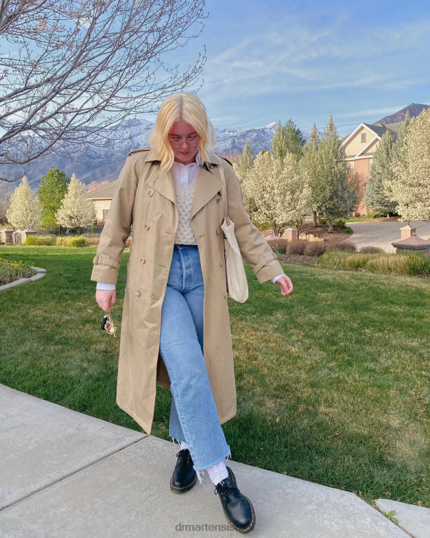 נעלי 1461 פליקס אוקספורד טבעוניות Dr. Martens פליקס שחור לשפשף הַנעָלָה N8BB8287