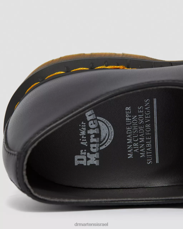 נעלי 1461 פליקס אוקספורד טבעוניות Dr. Martens פליקס שחור לשפשף הַנעָלָה N8BB8287