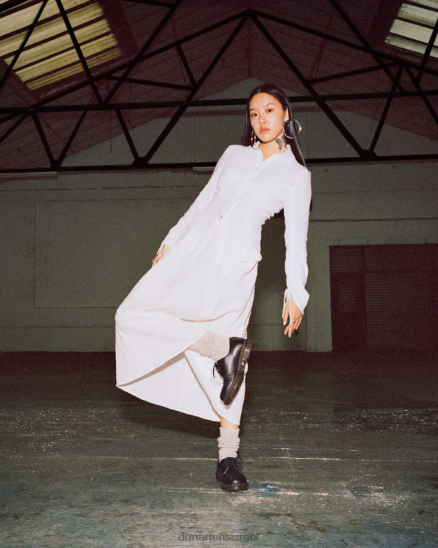 נעלי אוקספורד מעור נאפה 1461 Dr. Martens נאפה שחורה הַנעָלָה N8BB8288