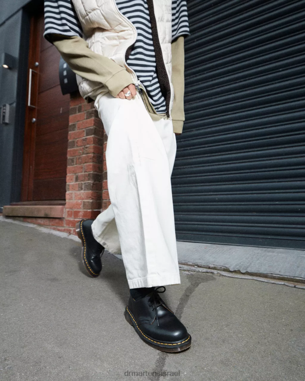 1461 וינטג' תוצרת אנגליה נעלי אוקספורד Dr. Martens קווילון שחור הַנעָלָה N8BB8289