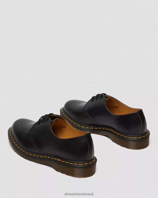 1461 וינטג' תוצרת אנגליה נעלי אוקספורד Dr. Martens קווילון שחור הַנעָלָה N8BB8289