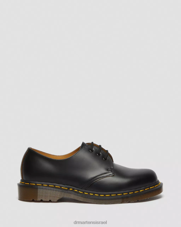 1461 וינטג' תוצרת אנגליה נעלי אוקספורד Dr. Martens קווילון שחור הַנעָלָה N8BB8289