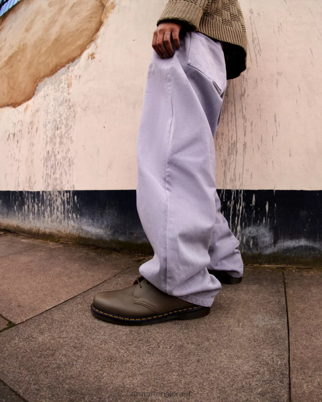 נעלי אוקספורד מעור קררה 1461 Dr. Martens קררה זיתים הַנעָלָה N8BB8292