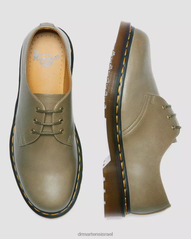 נעלי אוקספורד מעור קררה 1461 Dr. Martens קררה זיתים הַנעָלָה N8BB8292