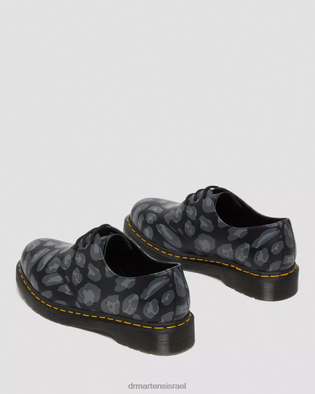 נעלי אוקספורד בהדפס נמר מעוות 1461 Dr. Martens נמר שחור מעוות הַנעָלָה N8BB8299