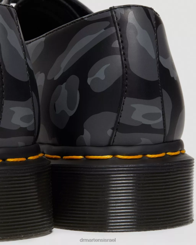 נעלי אוקספורד בהדפס נמר מעוות 1461 Dr. Martens נמר שחור מעוות הַנעָלָה N8BB8299