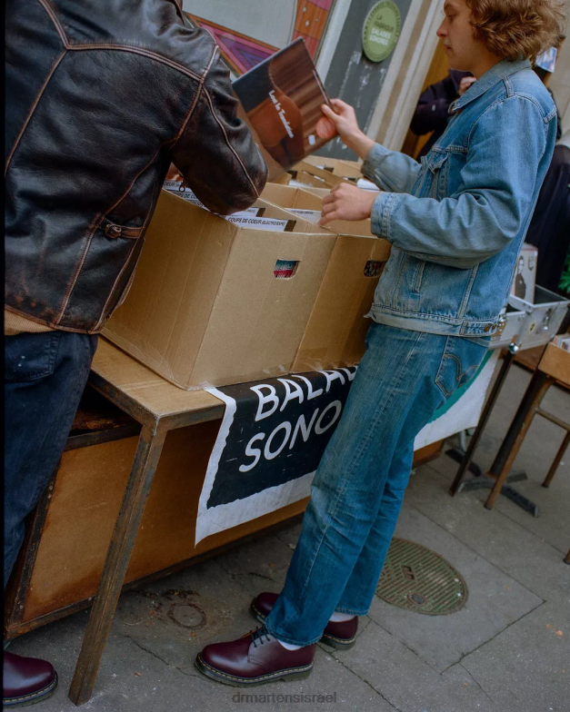 נעלי אוקספורד מעור חלק 1461 Dr. Martens חלק בורדו הַנעָלָה N8BB8300