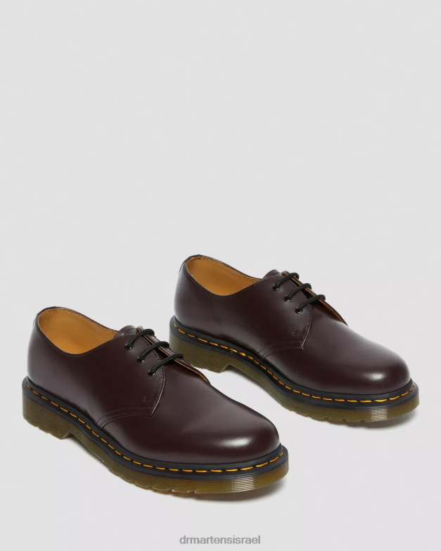 נעלי אוקספורד מעור חלק 1461 Dr. Martens חלק בורדו הַנעָלָה N8BB8300