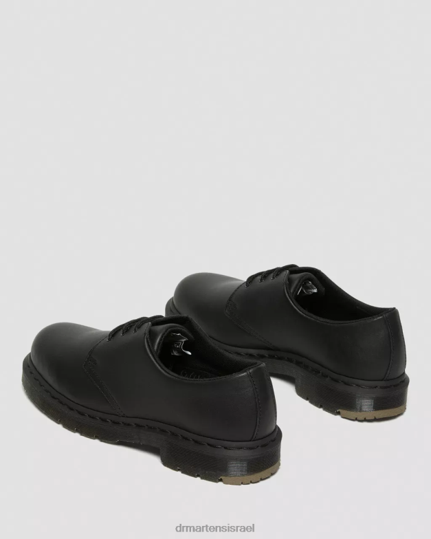 נעלי אוקספורד 1461 מונו חסינות החלקה Dr. Martens דגן מלא תעשייתי שחור הַנעָלָה N8BB8306