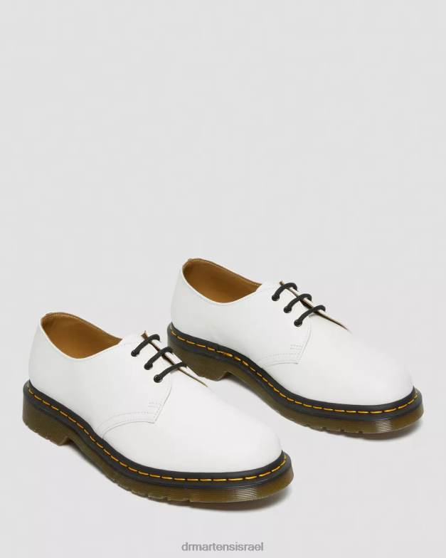 נעלי אוקספורד מעור חלק 1461 Dr. Martens לבן חלק הַנעָלָה N8BB8307