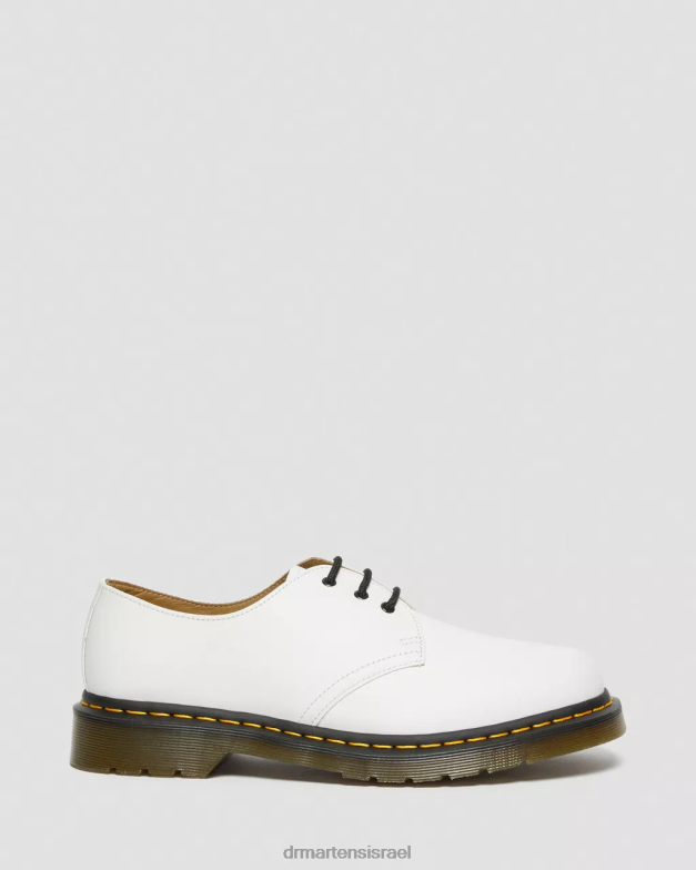 נעלי אוקספורד מעור חלק 1461 Dr. Martens לבן חלק הַנעָלָה N8BB8307