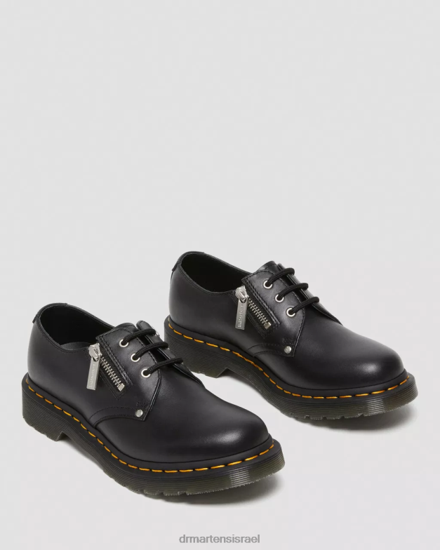 נעלי אוקספורד מעור רוכסן כפול 1461 Dr. Martens וואנאמה שחורה הַנעָלָה N8BB8309