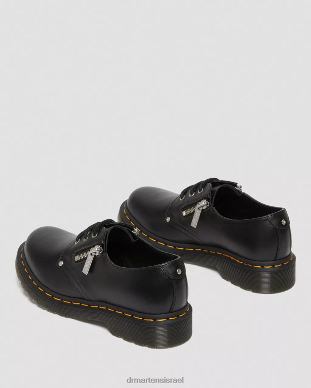 נעלי אוקספורד מעור רוכסן כפול 1461 Dr. Martens וואנאמה שחורה הַנעָלָה N8BB8309