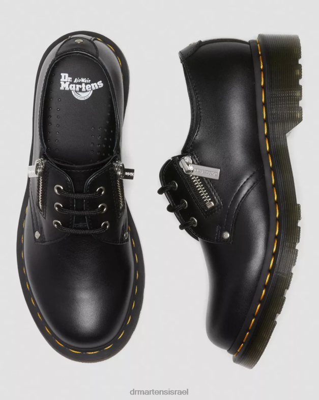 נעלי אוקספורד מעור רוכסן כפול 1461 Dr. Martens וואנאמה שחורה הַנעָלָה N8BB8309