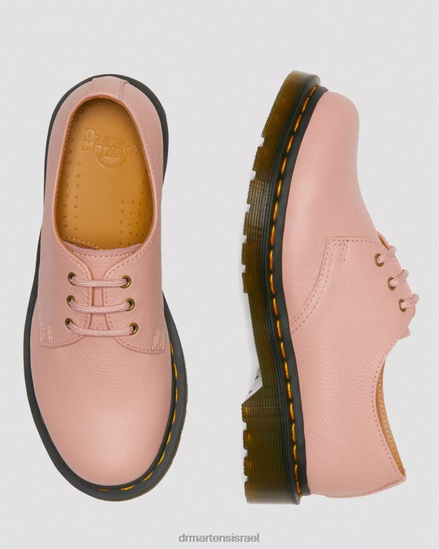 נעלי אוקספורד מעור וירג'יניה 1461 Dr. Martens אפרסק בז' וירג'יניה הַנעָלָה N8BB8310