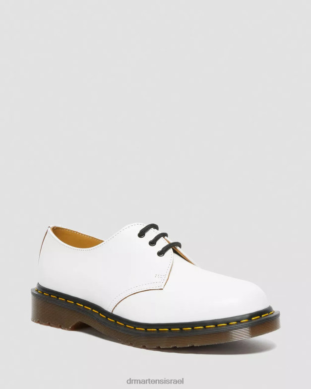 1461 וינטג' תוצרת אנגליה נעלי אוקספורד Dr. Martens קווילון לבן הַנעָלָה N8BB8312