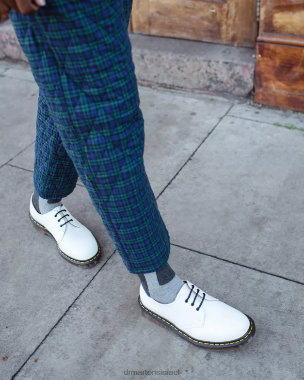 1461 וינטג' תוצרת אנגליה נעלי אוקספורד Dr. Martens קווילון לבן הַנעָלָה N8BB8312