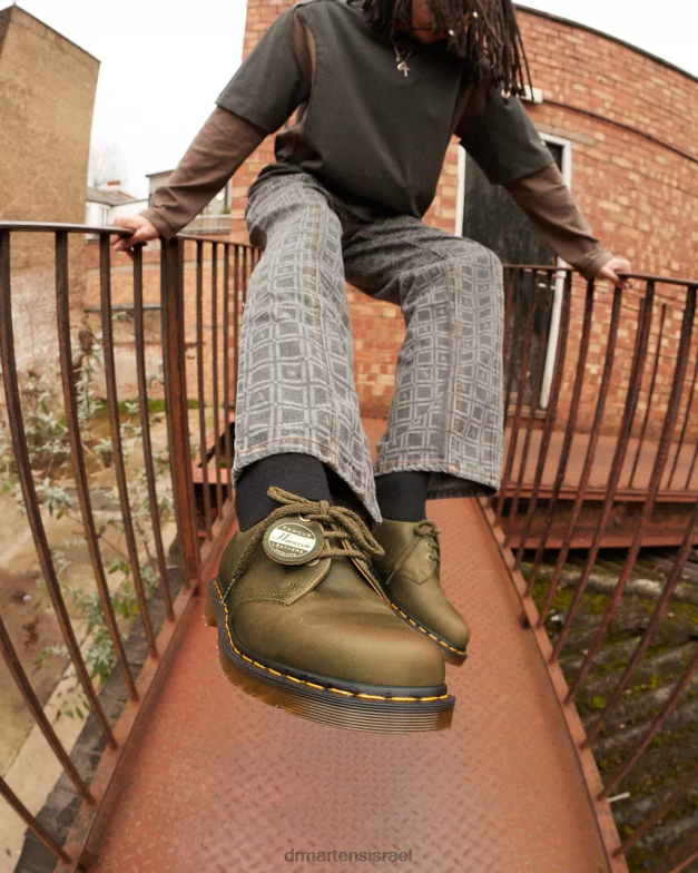 1461 תוצרת אנגליה נעלי אוקספורד מעור דנבר Dr. Martens ענף זית דנבר שיזוף טבעוני הַנעָלָה N8BB8314