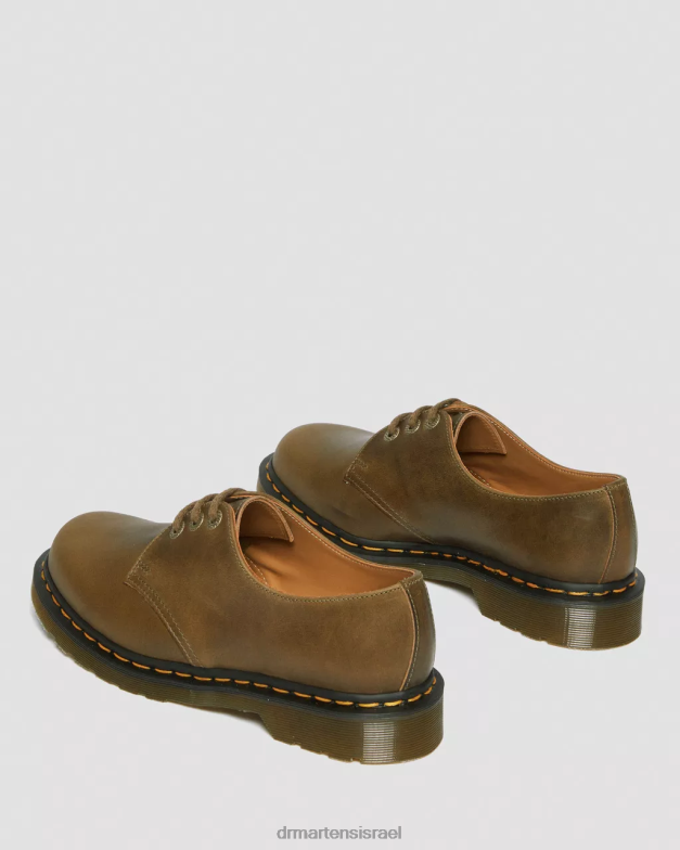 1461 תוצרת אנגליה נעלי אוקספורד מעור דנבר Dr. Martens ענף זית דנבר שיזוף טבעוני הַנעָלָה N8BB8314
