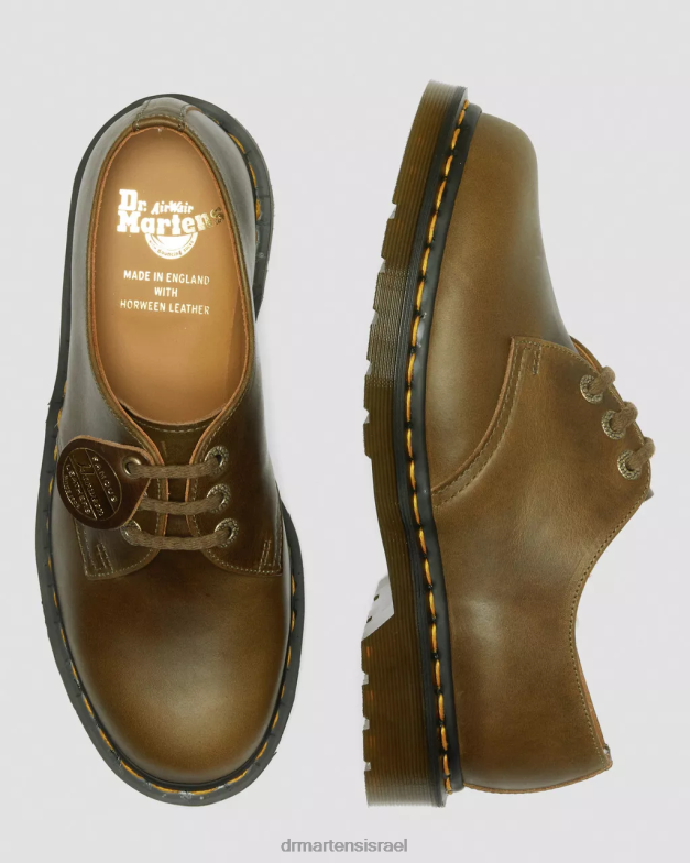 1461 תוצרת אנגליה נעלי אוקספורד מעור דנבר Dr. Martens ענף זית דנבר שיזוף טבעוני הַנעָלָה N8BB8314
