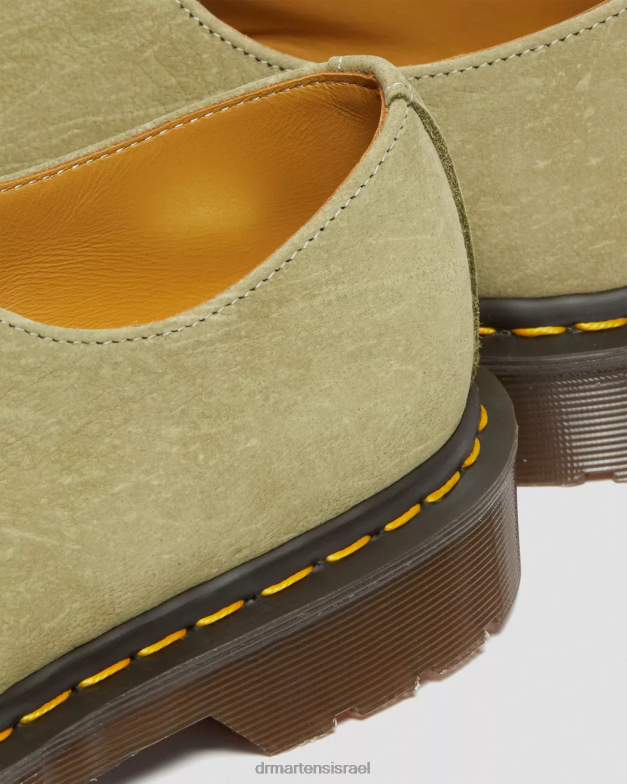 1461 תוצרת אנגליה נעלי אוקספורד מעור נובוק Dr. Martens ירוק הַנעָלָה N8BB8321