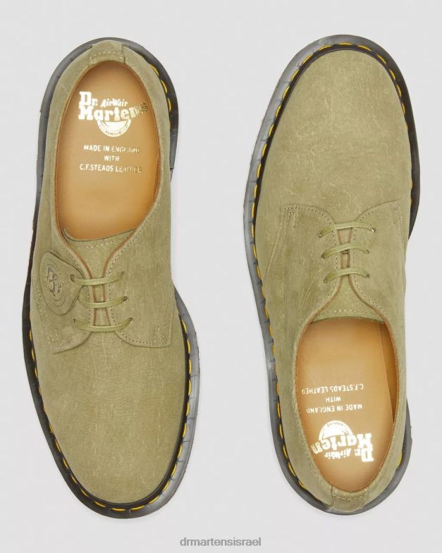 1461 תוצרת אנגליה נעלי אוקספורד מעור נובוק Dr. Martens ירוק הַנעָלָה N8BB8321