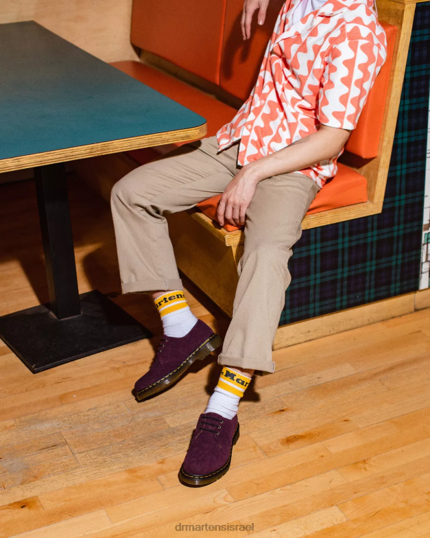 נעלי אוקספורד קורדרוי 1461 Dr. Martens קורדרוי דוכסית oxblood הַנעָלָה N8BB8313