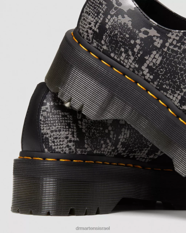 נעלי פלטפורמה 1461 animal clash מעור וזמש Dr. Martens צללית פרחונית פנטום שחור ואפור הַנעָלָה N8BB8237
