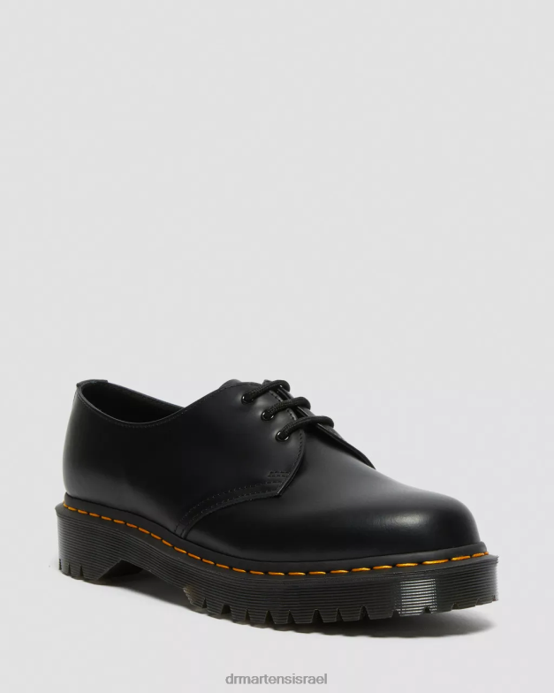 נעלי אוקספורד מעור חלק 1461 bex Dr. Martens שחור חלק הַנעָלָה N8BB8220