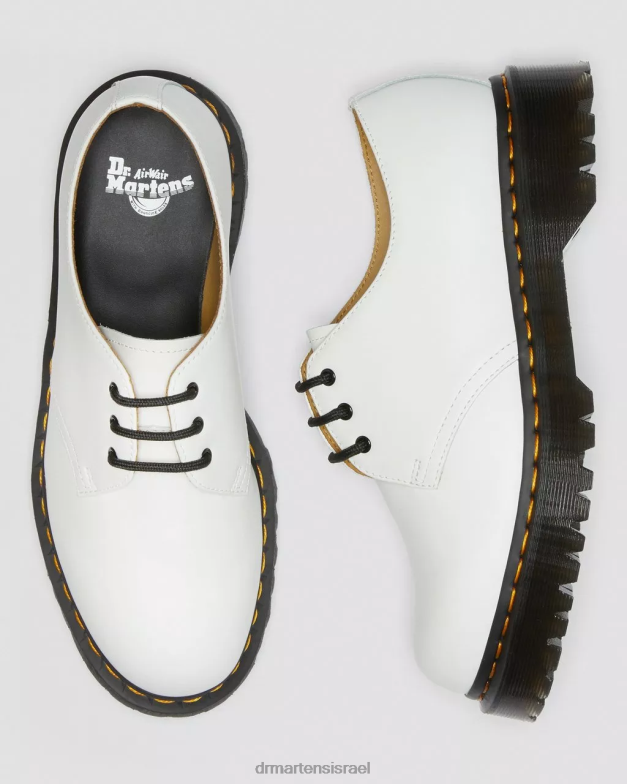 נעלי אוקספורד מעור חלק 1461 bex Dr. Martens לבן חלק הַנעָלָה N8BB8235