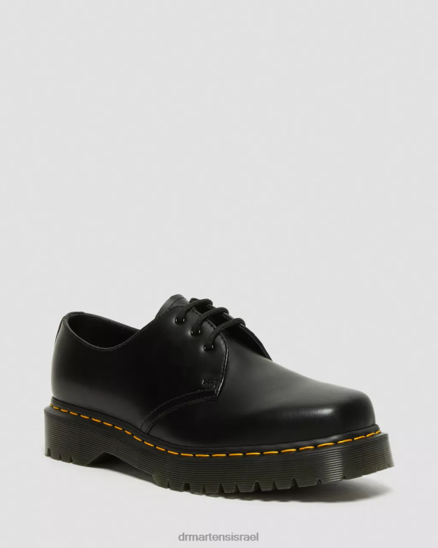 נעלי אוקספורד מעור 1461 bex מרובע Dr. Martens שחור מלוטש חלק הַנעָלָה N8BB8238