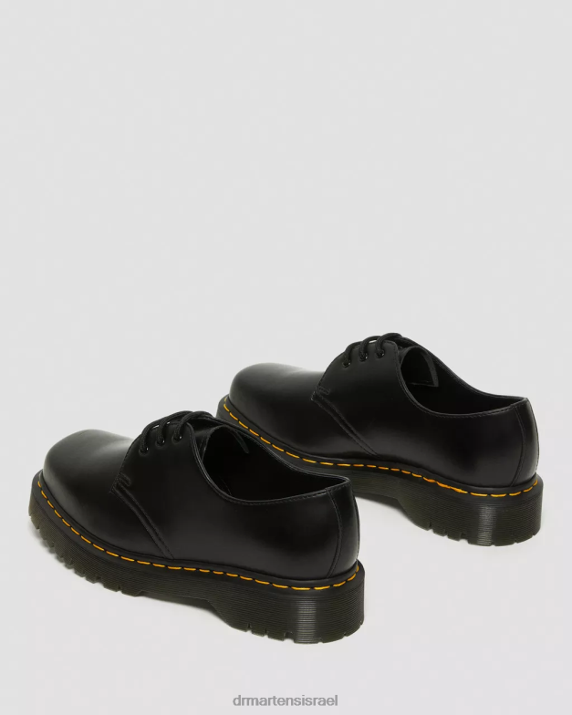 נעלי אוקספורד מעור 1461 bex מרובע Dr. Martens שחור מלוטש חלק הַנעָלָה N8BB8238
