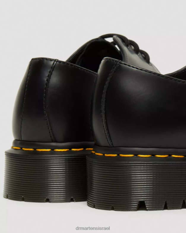 נעלי אוקספורד מעור 1461 bex מרובע Dr. Martens שחור מלוטש חלק הַנעָלָה N8BB8238