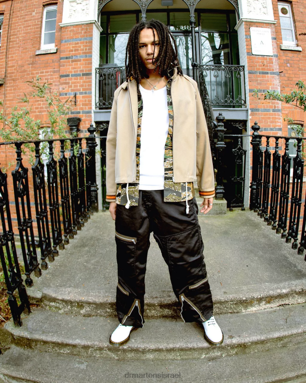 1461 bex תוצרת אנגליה נעלי אוקספורד כובע אצבעות Dr. Martens וינטג' לבן חלק הַנעָלָה N8BB8305