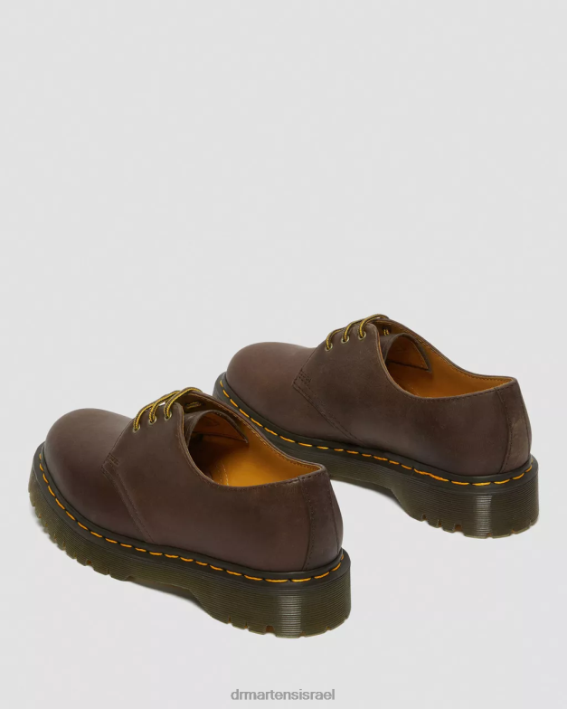 נעלי אוקספורד מעור 1461 bex crazy horse Dr. Martens סוס משוגע חום כהה הַנעָלָה N8BB8224