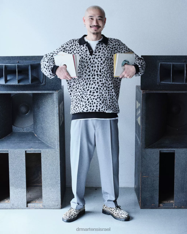 1461 wacko maria נעלי אוקספורד שיער Dr. Martens שיער שחור ולבן הַנעָלָה N8BB8293