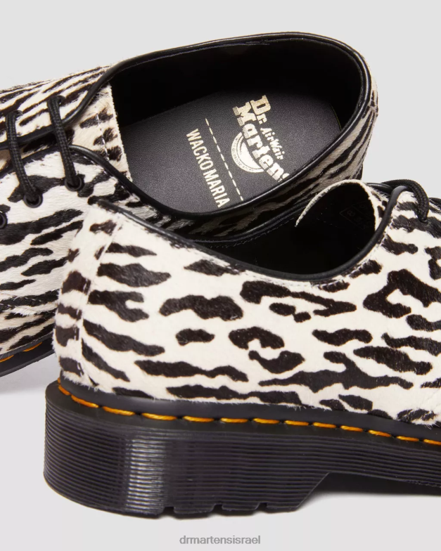 1461 wacko maria נעלי אוקספורד שיער Dr. Martens שיער שחור ולבן הַנעָלָה N8BB8293