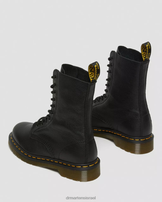 מגפי עור אמצע עגל וירג'יניה 1490 Dr. Martens וירג'יניה שחורה הַנעָלָה N8BB8361