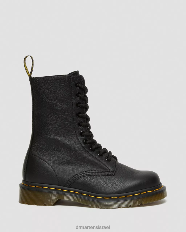 מגפי עור אמצע עגל וירג'יניה 1490 Dr. Martens וירג'יניה שחורה הַנעָלָה N8BB8361