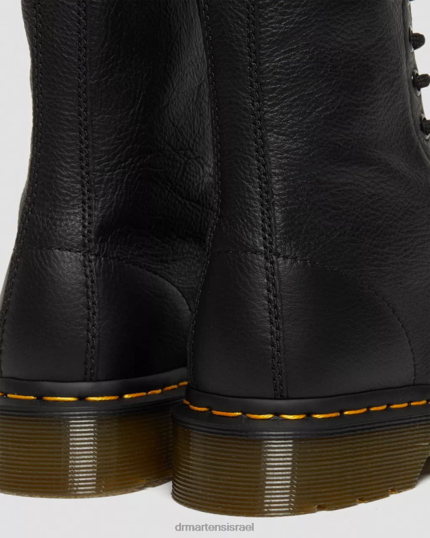 מגפי עור אמצע עגל וירג'יניה 1490 Dr. Martens וירג'יניה שחורה הַנעָלָה N8BB8361
