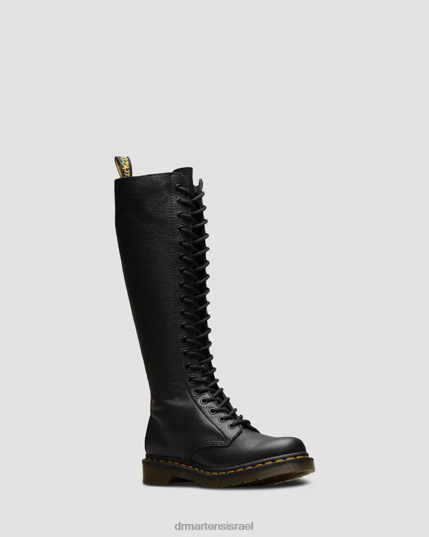 מגפיים מעור וירג'יניה 1b60 בגובה הברך Dr. Martens וירג'יניה שחורה הַנעָלָה N8BB8363