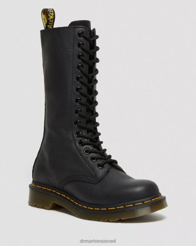 מגפי עור אמצע עגל וירג'יניה 1b99 Dr. Martens וירג'יניה שחורה הַנעָלָה N8BB8362