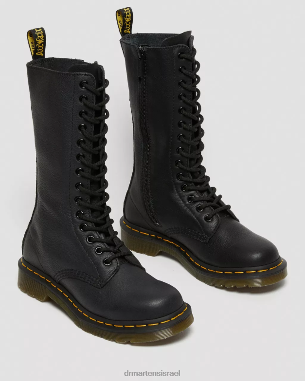 מגפי עור אמצע עגל וירג'יניה 1b99 Dr. Martens וירג'יניה שחורה הַנעָלָה N8BB8362