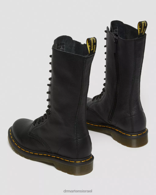 מגפי עור אמצע עגל וירג'יניה 1b99 Dr. Martens וירג'יניה שחורה הַנעָלָה N8BB8362