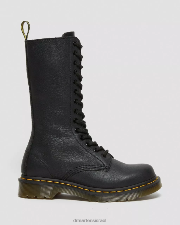 מגפי עור אמצע עגל וירג'יניה 1b99 Dr. Martens וירג'יניה שחורה הַנעָלָה N8BB8362