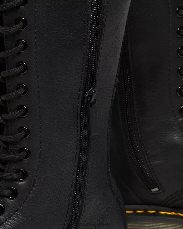 מגפי עור אמצע עגל וירג'יניה 1b99 Dr. Martens וירג'יניה שחורה הַנעָלָה N8BB8362