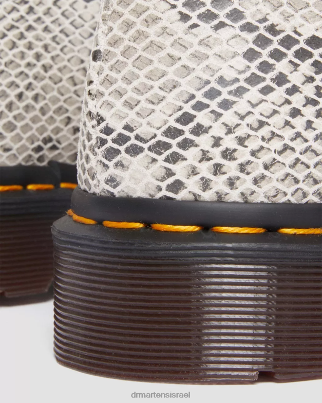 נעלי אוקספורד זמש בהדפס נחש 2046 Dr. Martens זמש בהדפס חול ופיתון שחור הַנעָלָה N8BB8315