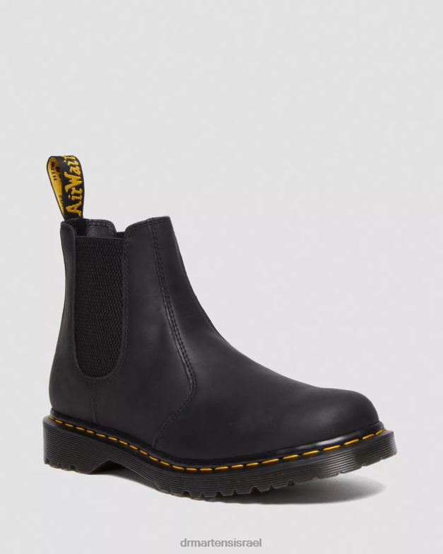 מגפי צ'לסי מעור מלא שעווה 2976 Dr. Martens דגנים מלאים בשעווה שחורה הַנעָלָה N8BB8186