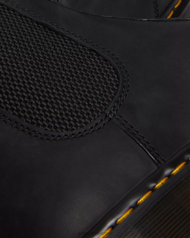 מגפי צ'לסי מעור מלא שעווה 2976 Dr. Martens דגנים מלאים בשעווה שחורה הַנעָלָה N8BB8186