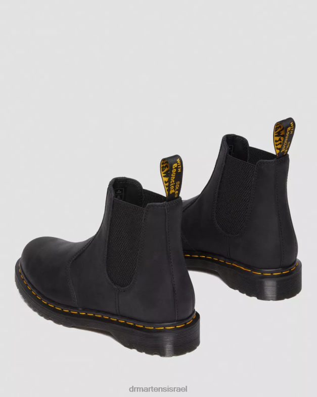 מגפי צ'לסי מעור מלא שעווה 2976 Dr. Martens דגנים מלאים בשעווה שחורה הַנעָלָה N8BB8186